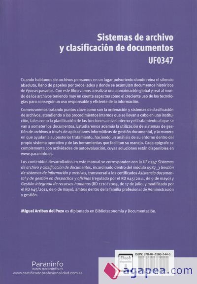 Sistemas de archivo y clasificación de documentos