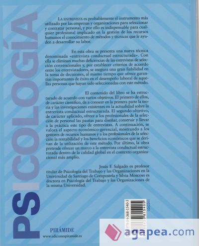 Entrevista conductual estructurada de selección de personal