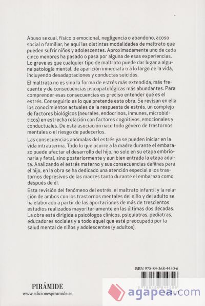 Estrés, maltrato infantil y psicopatología