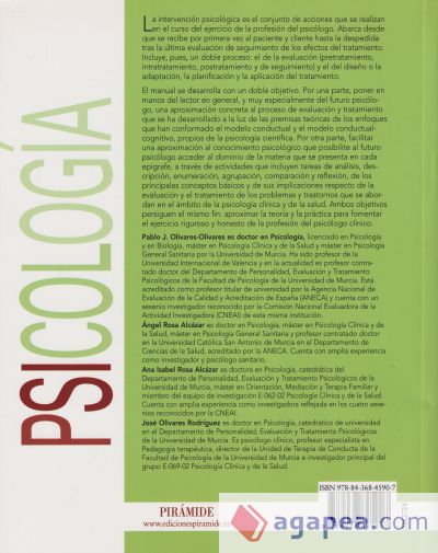 Intervención psicológica conductual y conductual-cognitiva