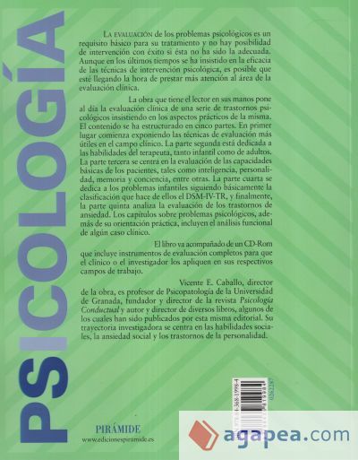 Manual para la evaluación clínica de los trastornos psicológicos Manual para la evaluación clínica de los trastornos psicológicos