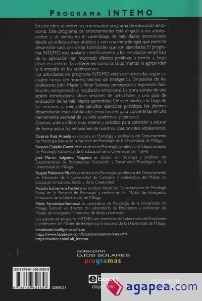Programa INTEMO. Guía para mejorar la inteligencia emocional de los adolescentes