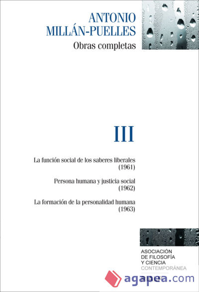 Obras completas de Antonio Millán-Puelles. Vol. III