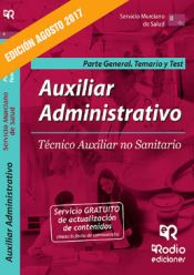 Portada de Auxiliar Administrativo. Técnico Aux no sanitario. Ser Murciano Salud. Parte General. Temario y Test