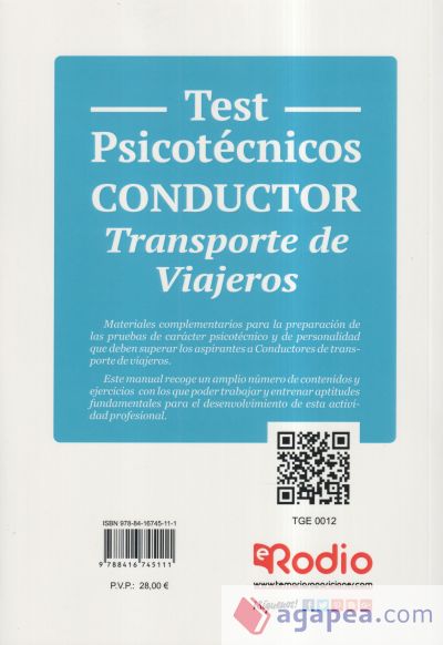 Conductor. Transporte de viajeros. Test Psicotécnicos