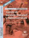 Portada de Cuerpo de Gestión procesal y administrativa de la Administración de Justicia. Temario, volumen 1