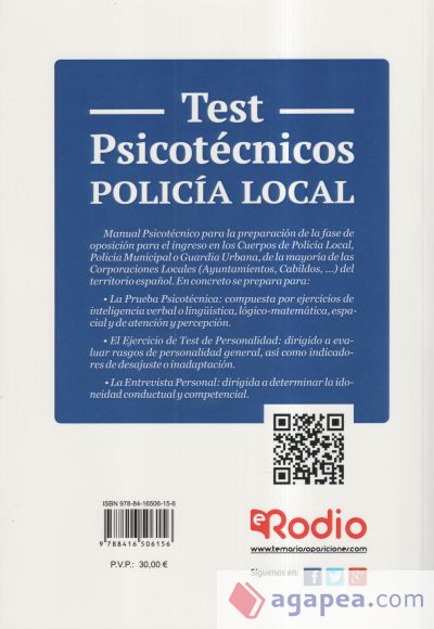 Policía Local. Test Psicotécnicos, de Personalidad y Entrevista personal