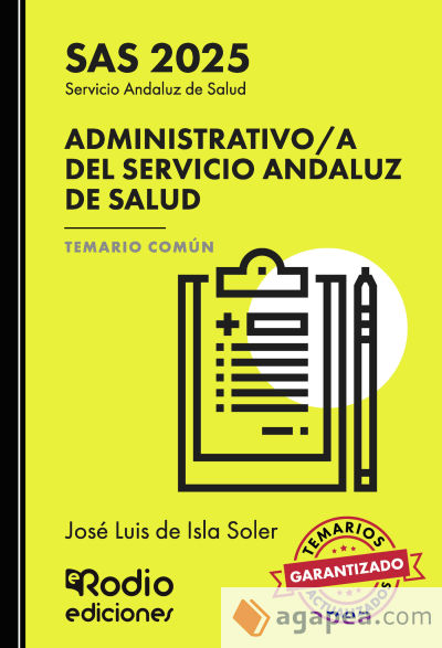 Administrativo/a del Servicio Andaluz de Salud. Temario Común. SAS 2025