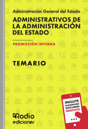 Portada de Administrativos de la Administración del Estado. PROMOCIÓN INTERNA. 2023 TEMARIO