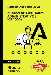 Portada de Cuerpo de Auxiliares Administrativos (C2.1000). Junta de Andalucía 2025. Volumen 2