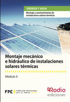 Portada de Montaje mecánico e hidráulico de Instalaciones solares térmicas (Ebook)