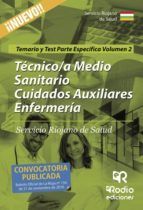 Portada de T&eacute;cnico/a Medio Sanitario Cuidados Auxiliares Enfermer&iacute;a. Servicio Riojano de Salud. Temario y Test Parte Espec&iacute;fica. Volumen 2 (Ebook)