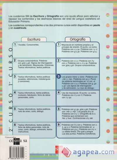 Cuaderno 3 de ortografía, Pauta. 1 Primaria