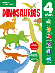 Portada de CUADERNO DE REPASO TEMÁTICO LUMINISCENTE 4 AÑOS DINOSAURIOS