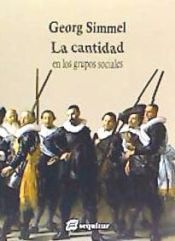 Portada de La cantidad. En los grupos sociales