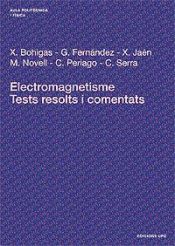 Portada de Electromagnetisme. Tests resolts i comentats