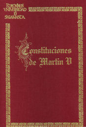 Portada de Constituciones de Martín V