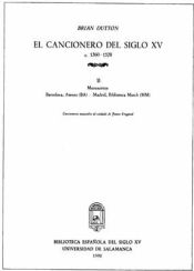 Portada de El Cancionero del siglo XV (c. 1360-1520) tomo II