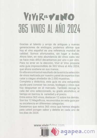 Vivir el Vino La Guía: 365 Vinos al Año 2024
