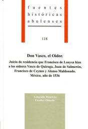 Portada de Don Vasco, el Oidor