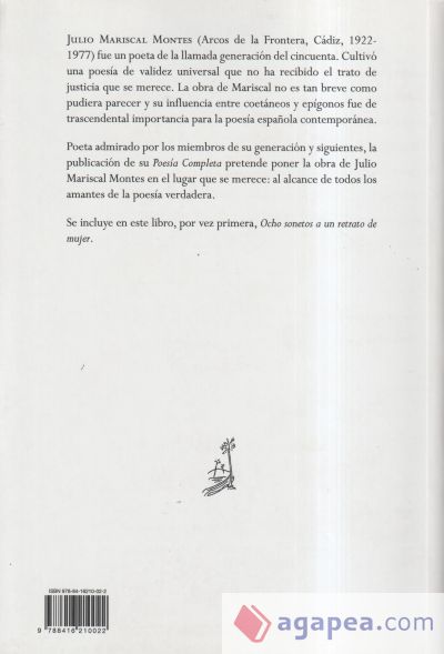 Poesía completa de Julio Mariscal Montes