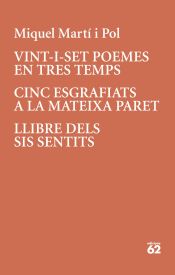 Portada de Vint-i-set poemes en tres temps · Cinc esgrafiats a la mateixa paret