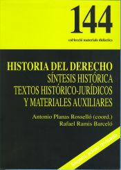 Portada de Historia del derecho: Síntesis histórica textos histórico-juridicos y materiales auxiliares