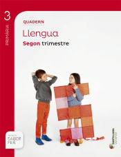 Portada de Projecte Saber Fer. Quadern de Llengua, 3º Primària, segon trimestre