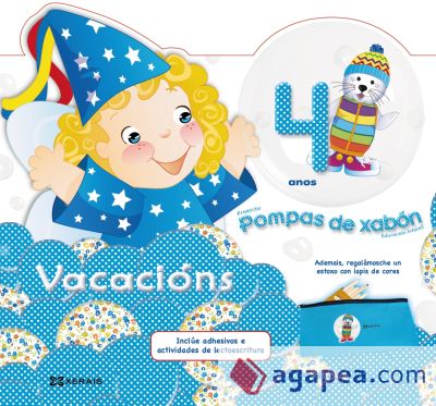 Pompas de xabón. Caderno de vacacións 4 anos