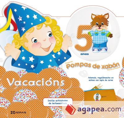 Pompas de xabón. Caderno de vacacións 5 anos