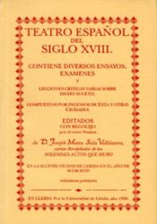 Portada de Teatro español del siglo XVIII