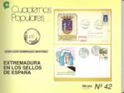 Portada de Extremadura en los sellos de España