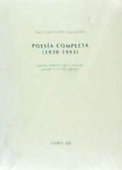 Portada de Poesía completa (1930-1993). Tomo III