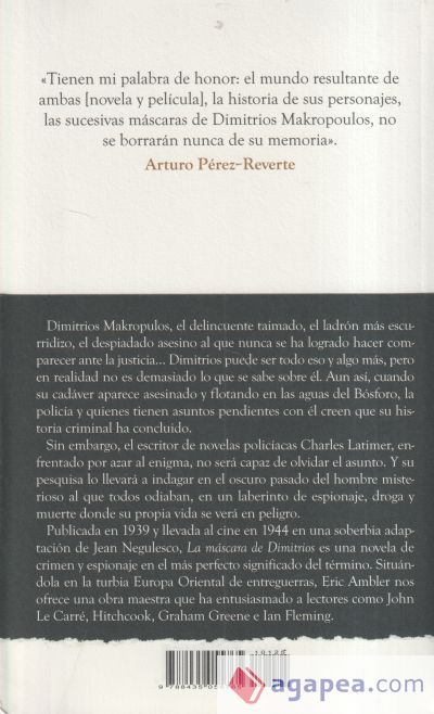 La máscara de Dimitrios La máscara de Dimitrios