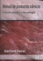 Portada de MANUAL DE PRODUCTOS CARNICOS