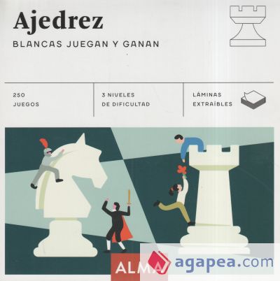 Ajedrez. Blancas juegan y ganan