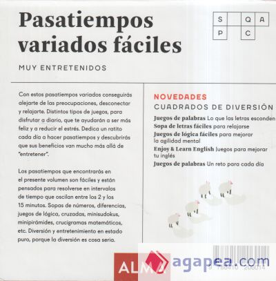 Pasatiempos variados fáciles muy entretenidos