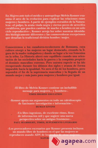 MUJERES ANTE TODO. SEXO, EVOLUCI?N Y EL FIN DE LA SUPREMAC?A MASCULINA