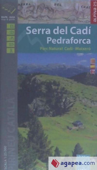 Serra del Cadí-Pedraforca, Mixeró. Escala 1:25.000. Mapa excursionista. Editorial Alpina