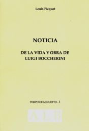 Portada de Noticia de la vida y obra de Luigi Boccherini seguida del catálogo razonado de todas sus obras, tanto publicadas como inéditas