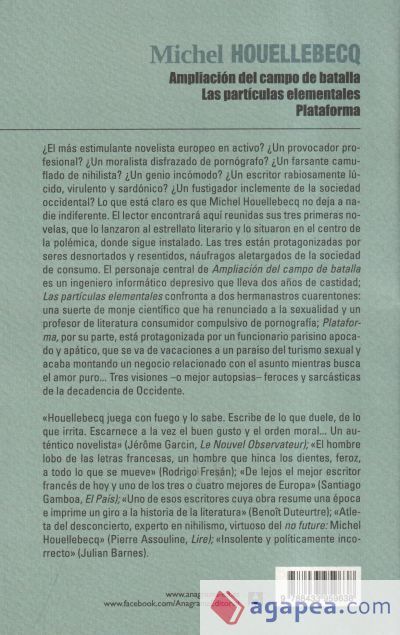MICHEL HOUELLEBECQ. Ampliación del campo de batalla. Las partículas MICHEL HOUELLEBECQ. Ampliación del campo de batalla. Las partículas