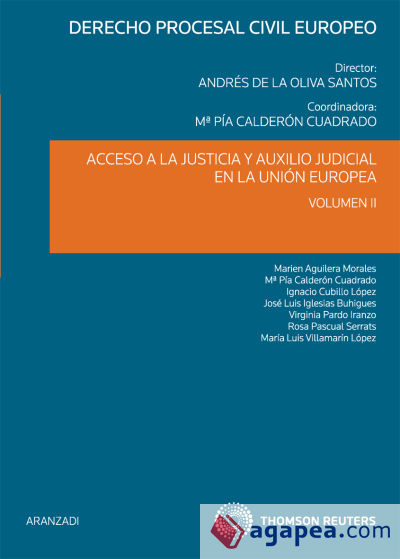 Acceso a la justicia y auxilio judicial en la Unión Europea (Volumen II)