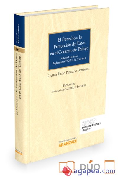 El derecho a la protección de datos en el contrato de trabajo (Papel + e-book)