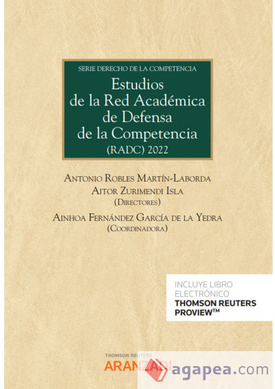 Estudios de la Red Académica de Defensa de la Competencia (RADC) (Papel + e-book): 2022