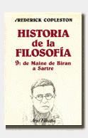 Portada de Historia de la filosofía 9: De Maine de Biran a Sartre