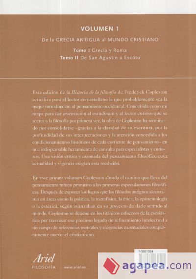 Historia de la filosofía. Volumen I