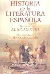 Portada de Historia literatura española. El siglo XVIII