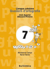 Portada de Quadern d ' ortografia 7. Llengua catalana