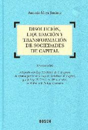 Portada de Disolución, liquidación y transformación de sociedades de capital