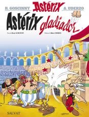 Portada de Astérix gladiador (edición en asturiano)